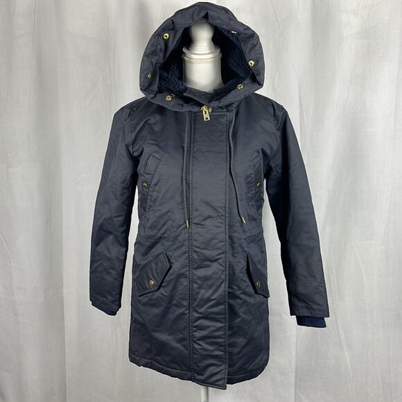 J. Crew Perfect Winter Parka in Navy. - Picture 4 of 11